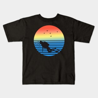 Retro Diver Diving Kids T-Shirt